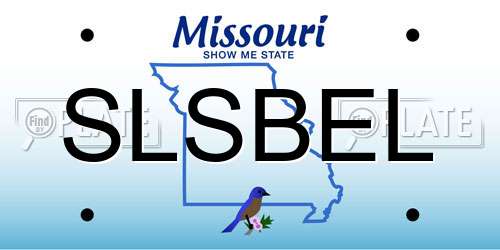 SLSBEL Missouri License Plate
