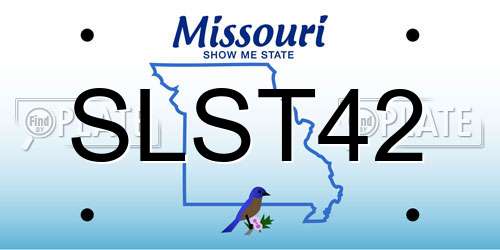 SLST42 Missouri License Plate