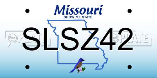SLSZ42 Missouri License Plate