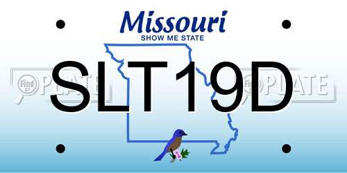 SLT19D Missouri License Plate