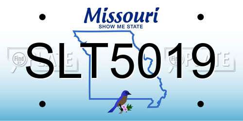 SLT5019 Missouri License Plate