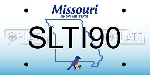 SLTI90 Missouri License Plate