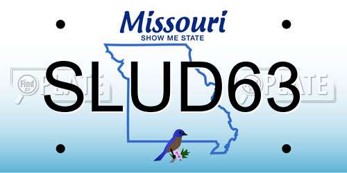 SLUD63 Missouri License Plate