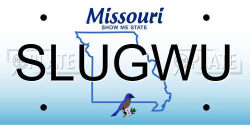 SLUGWU Missouri License Plate