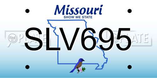 SLV695 Missouri License Plate