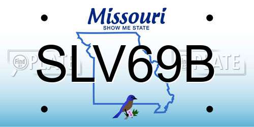 SLV69B Missouri License Plate