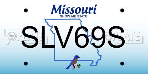SLV69S Missouri License Plate