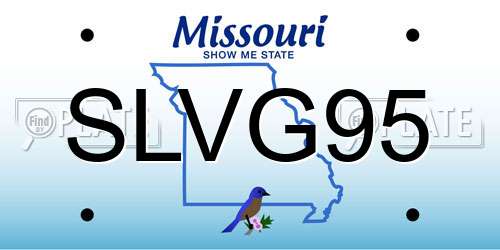 SLVG95 Missouri License Plate