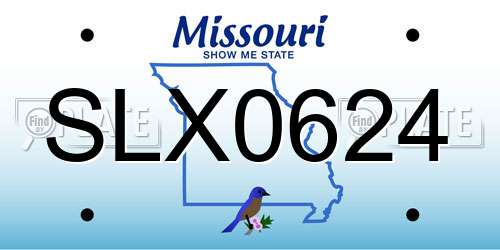 SLX0624 Missouri License Plate