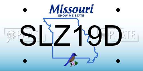 SLZ19D Missouri License Plate