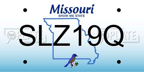 SLZ19Q Missouri License Plate