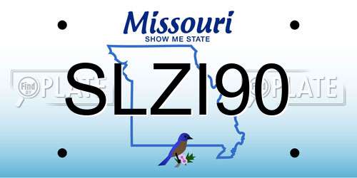 SLZI90 Missouri License Plate