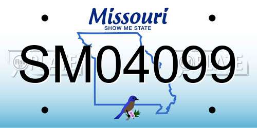 SM04099 Missouri License Plate