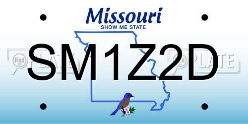 SM1Z2D Missouri License Plate