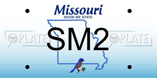 SM2 Missouri License Plate