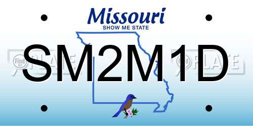 SM2M1D Missouri License Plate