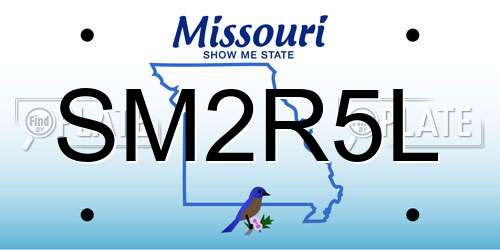 SM2R5L Missouri License Plate