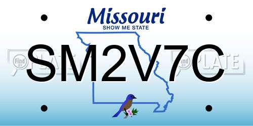 SM2V7C Missouri License Plate