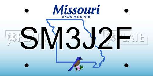 SM3J2F Missouri License Plate