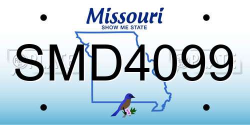 SMD4099 Missouri License Plate