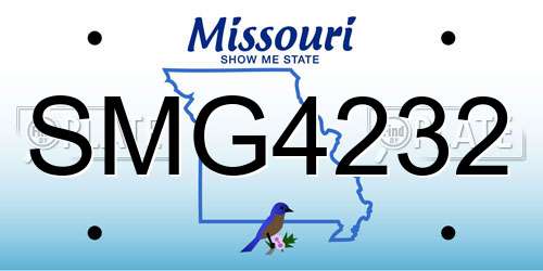 SMG4232 Missouri License Plate