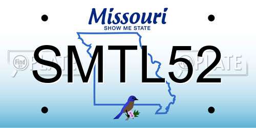 SMTL52 Missouri License Plate