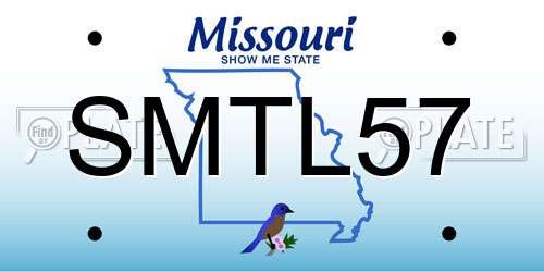 SMTL57 Missouri License Plate