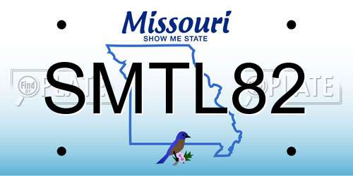 SMTL82 Missouri License Plate