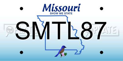 SMTL87 Missouri License Plate
