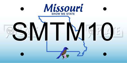 SMTM10 Missouri License Plate