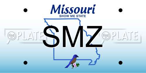 SMZ Missouri License Plate