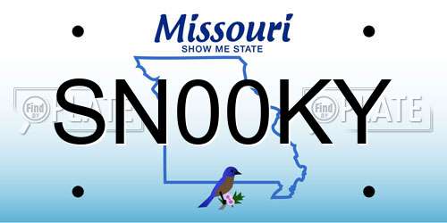SN00KY Missouri License Plate