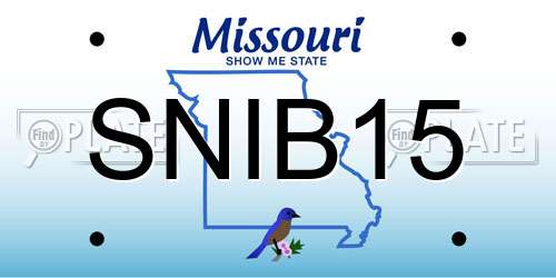SNIB15 Missouri License Plate
