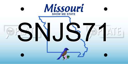 SNJS71 Missouri License Plate