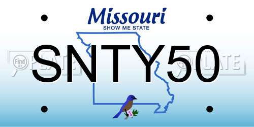 SNTY50 Missouri License Plate