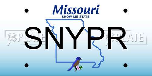 SNYPR Missouri License Plate