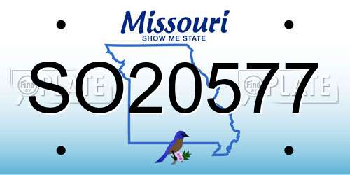 SO20577 Missouri License Plate