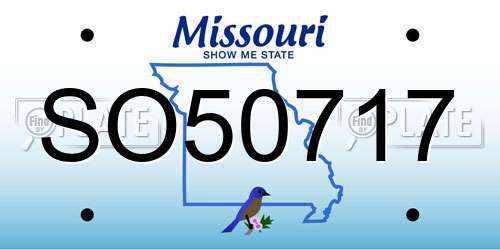 SO50717 Missouri License Plate
