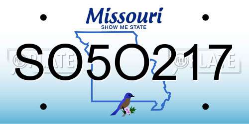 SO5O217 Missouri License Plate