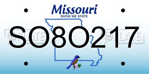 SO8O217 Missouri License Plate