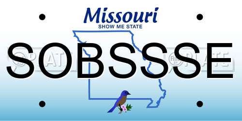 SOBSSSE Missouri License Plate