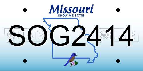 SOG2414 Missouri License Plate