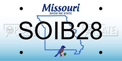 SOIB28 Missouri License Plate