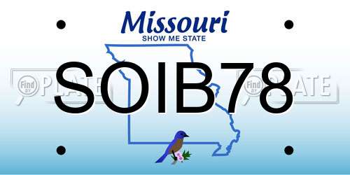 SOIB78 Missouri License Plate