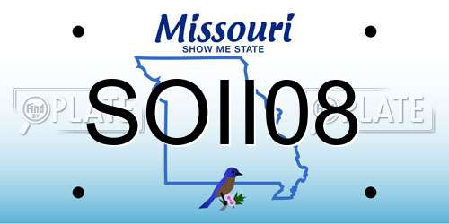 SOII08 Missouri License Plate