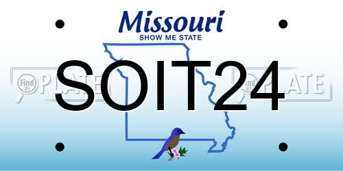 SOIT24 Missouri License Plate