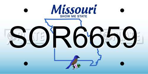 SOR6659 Missouri License Plate