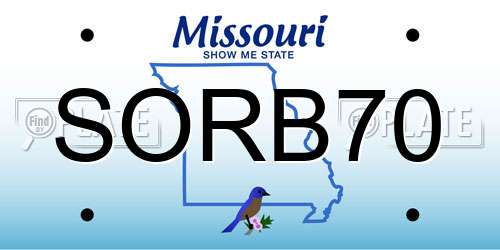 SORB70 Missouri License Plate
