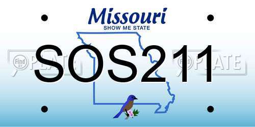SOS211 Missouri License Plate