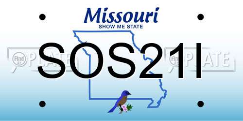 SOS21I Missouri License Plate